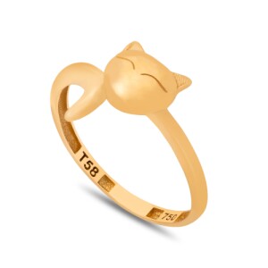 انگشتر طلا طرح روباه کد FR160