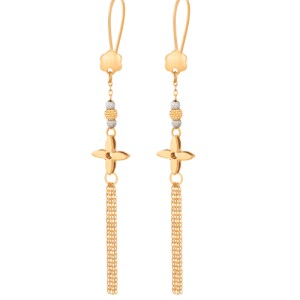 گوشواره طلا طرح لویی ویتون کد FE150