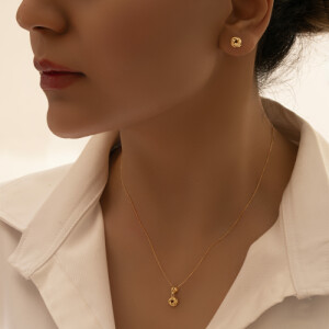 گوشواره طلا طرح گره کد FE153