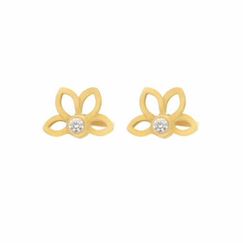 گوشواره طلا طرح گل کد FE109