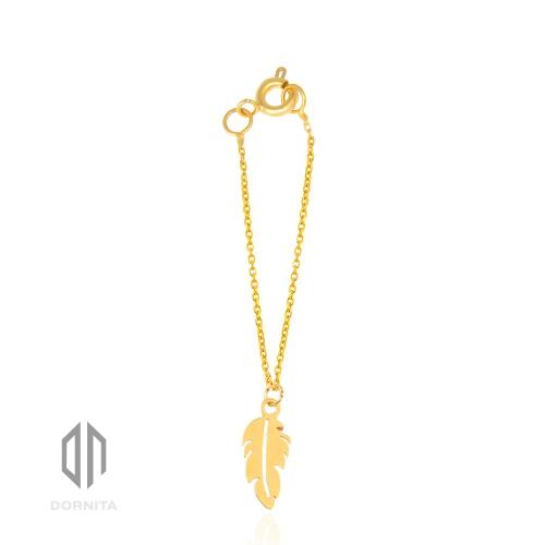 آویز ساعت طلا طرح پر کد 373WP