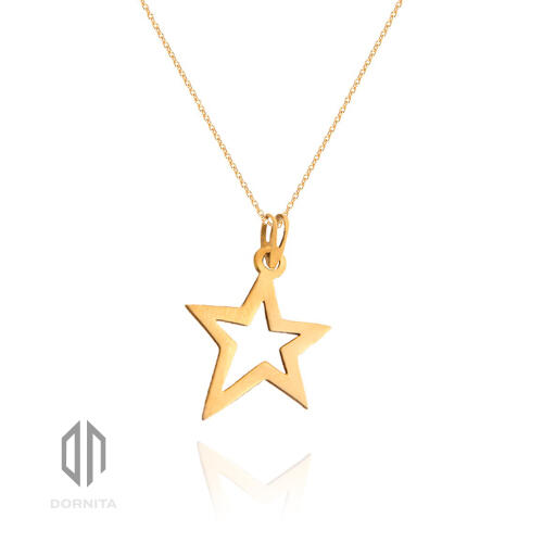 آویز بدون زنجیر طلا زنانه طرح ستاره کد 603LP