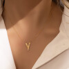 گردنبند طلا طرح V کد FN140