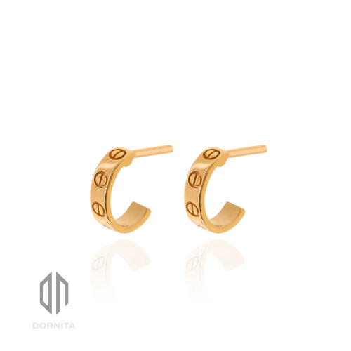 گوشواره طلا طرح کارتیه کد 507CE