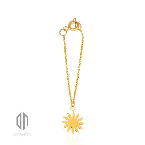 آویز ساعت طلا طرح خورشید کد 367WP