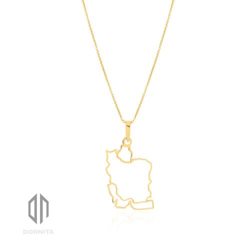 آویز طلا بدون زنجیر طرح ایران کد 630LP