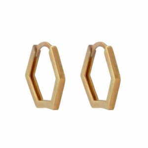 گوشواره طلا طرح پنج ضلعی کد FE118