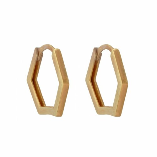 گوشواره طلا طرح پنج ضلعی کد FE118