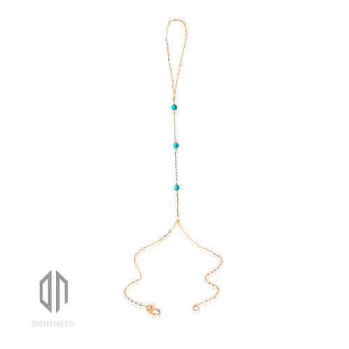 تمیمه طلا طرح فیروزه کد 102XT