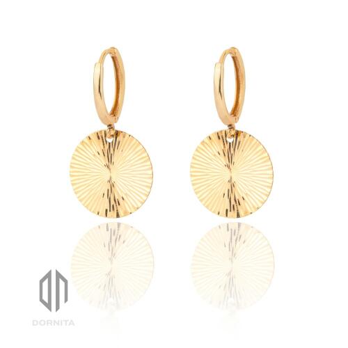 گوشواره طلا طرح تراش دیسکو کد 707LE