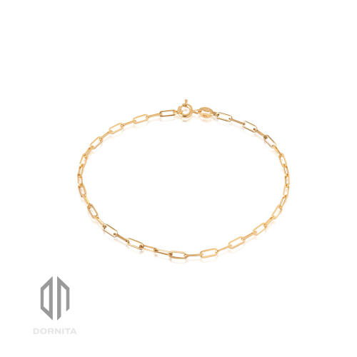 دستبند طلا طرح هرمس ظریف کد 635CB