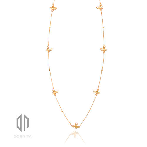 رولباسی طلا طرح پروانه کد 682CN