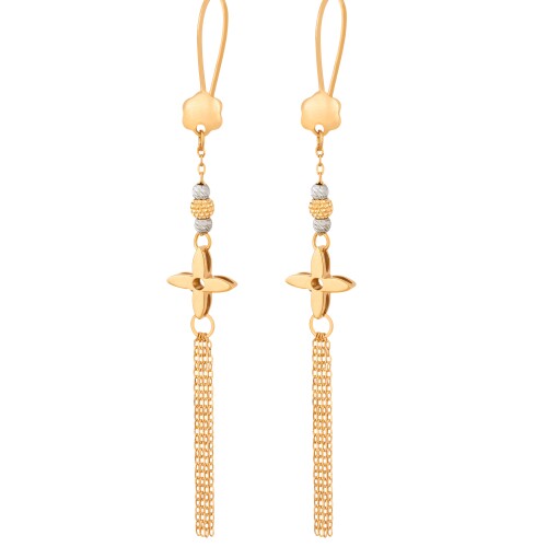 گوشواره طلا طرح لویی ویتون کد FE150