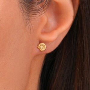 گوشواره طلا طرح صدف کد FE121