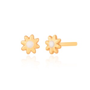گوشواره طلا طرح گل کد FE155