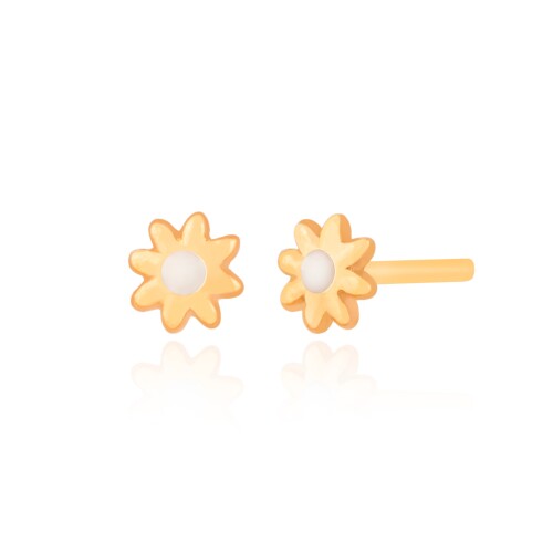 گوشواره طلا طرح گل کد FE155