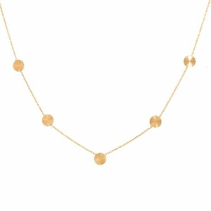 گردنبند طلا طرح دایره تراش کد FN103