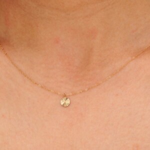 گردنبند طلا طرح دایره تراش کد FN109