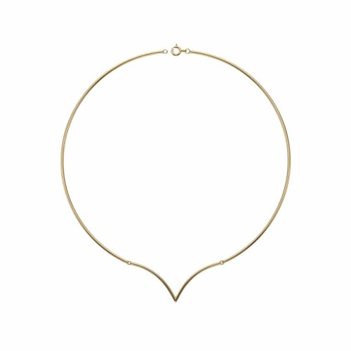 گردنبند طوق طلا طرح V کد FN110