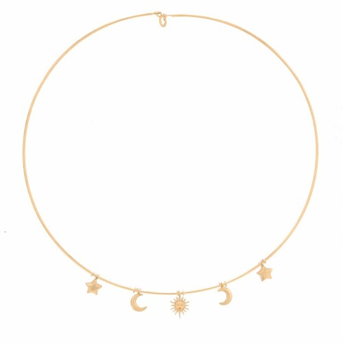 گردنبند طوق طلا طرح آسمان کد FN113