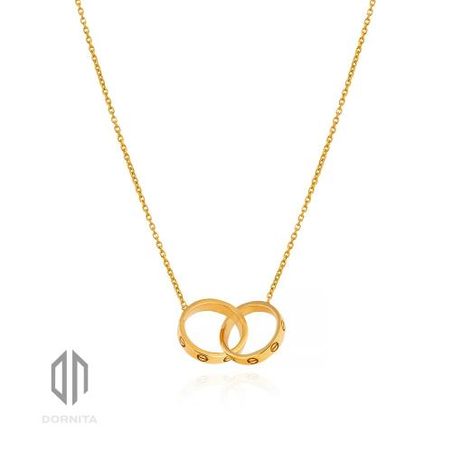 گردنبند طلا طرح LOVE کارتیه دوقلو کد 480CN