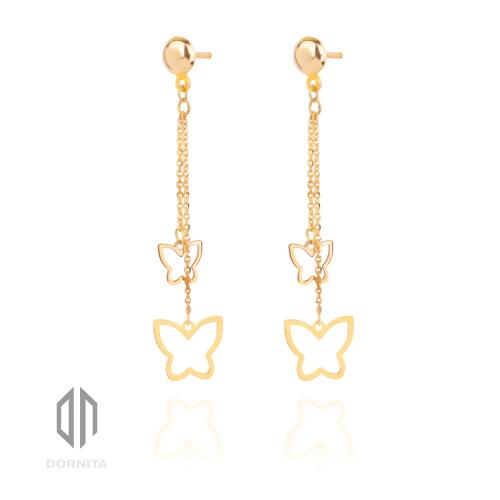 گوشواره طلا طرح پروانه کد 703LE