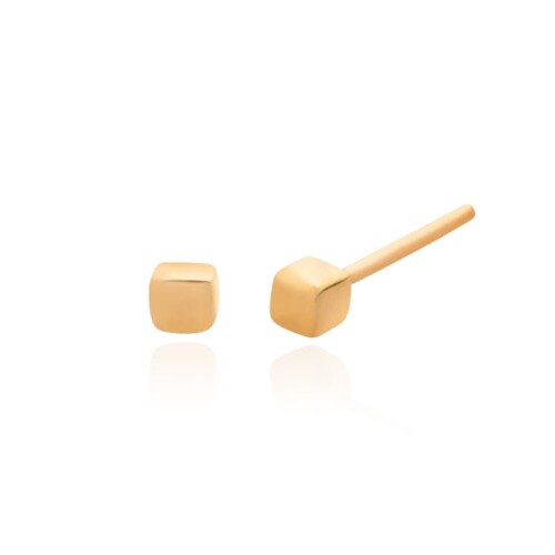 گوشواره طلا طرح مکعب کد FE126
