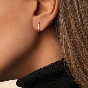 گوشواره حلقه ای طلا مناسب پیرسینگ کد FE134